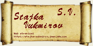 Stajka Vukmirov vizit kartica